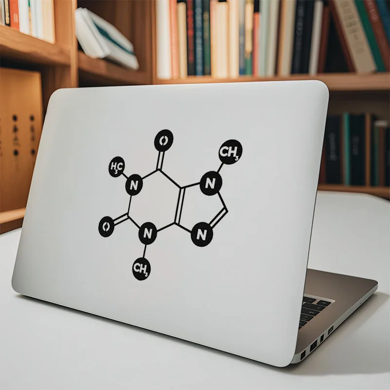 Molecular Formula of Caffeine Decal Laptop Sticker For Macbook 13 14 Pro Air Retina 15