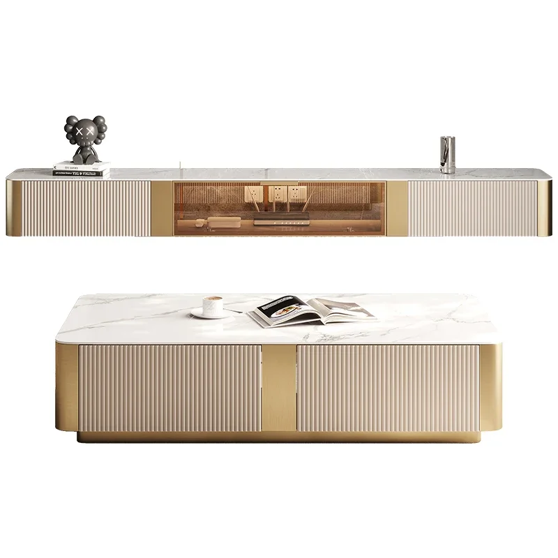 

Роскошный брендовый новый домашний чайный столик для гостиной, подвесной шкаф для телевизора, деревянная подставка для телевизора, набор мебели