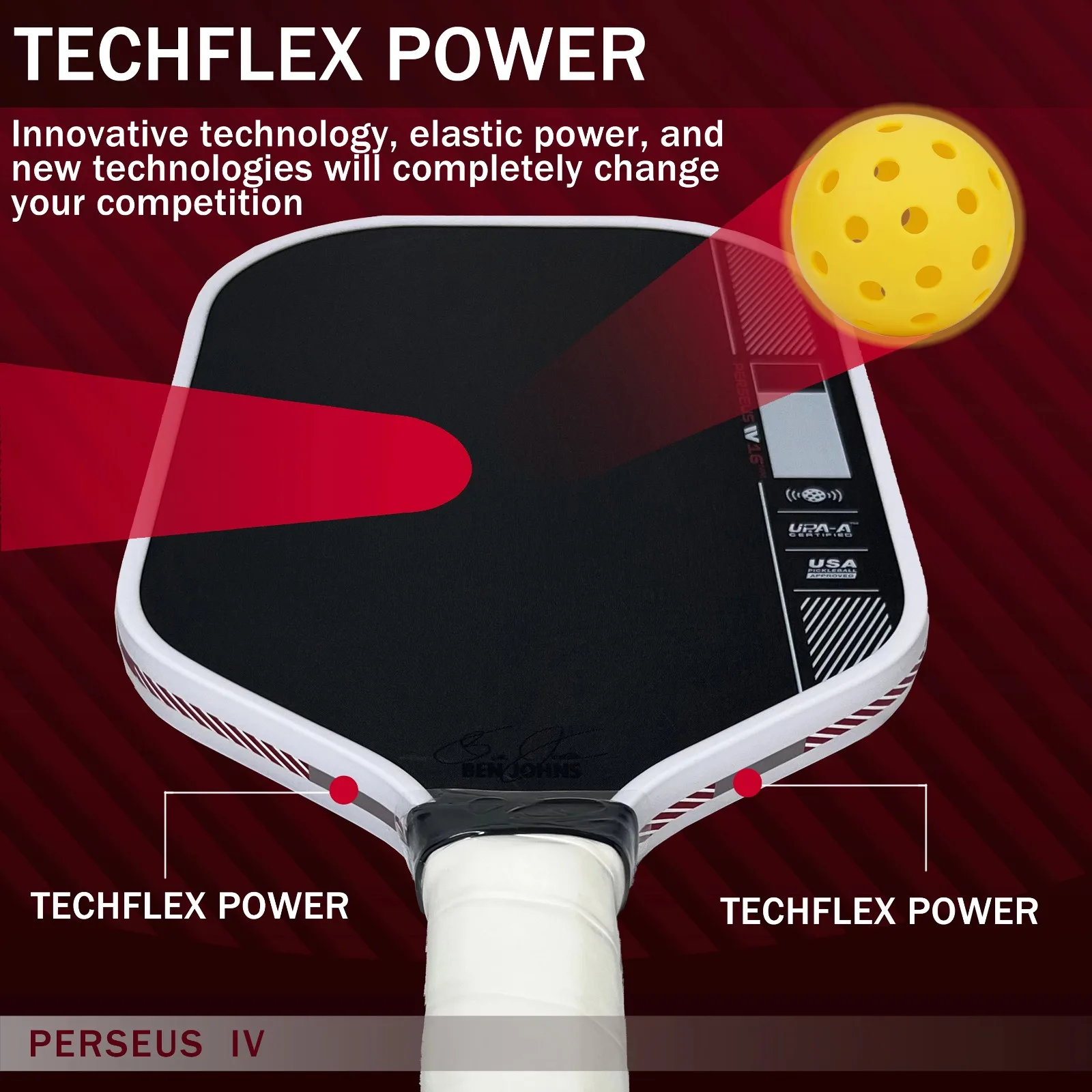 

pro IV Persesus Pickleball Paddle - Gen4 TFP Foam 16mm Honeycomb Core Toray T700 Carbon Fiber Rough Surface Top Quality Racket