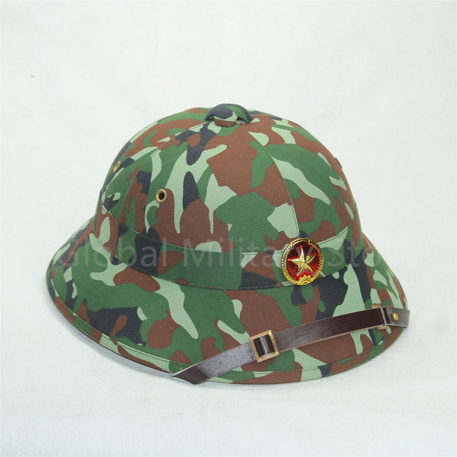 Vietnam Army Combat Helmet Tactical Camouflage Hat Jungle Cap with Net All Green Cool Helmet