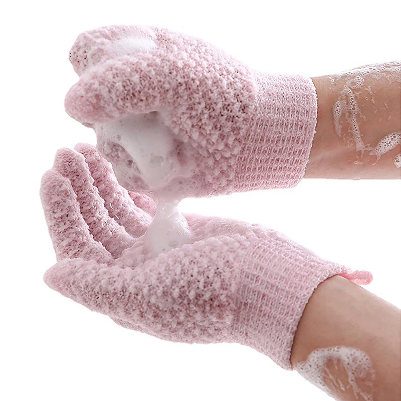 

1Pair Nylon Soft Delicate Peeling Gloves Shower Scrub Massage For Body Srub Sponge Wash Skin Moisturizing SPA