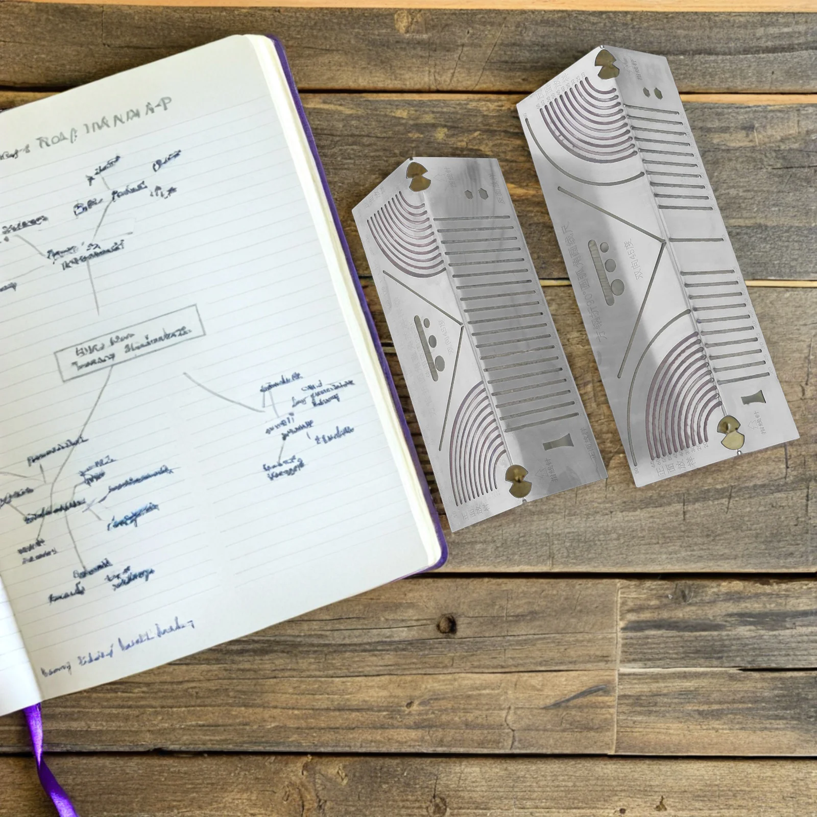 2 قطعة مسطرة تحديد القوس متعددة الوظائف من الفولاذ المقاوم للصدأ أداة مسطرة زاوية دقيقة لأعمال النجارة المعدنية #5