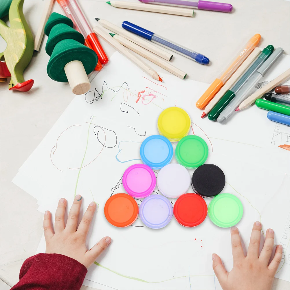 150 Buah Tutup Botol Plastik yang Dapat Digunakan Kembali untuk Kerajinan DIY Meningkatkan Kreativitas dan Pengenalan Warna Bahan DIY Tutup Botol