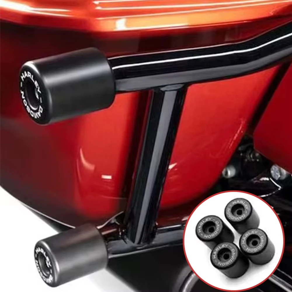 Glissières noires pour protection de sacoche arrière Harley Touring, 4 pièces