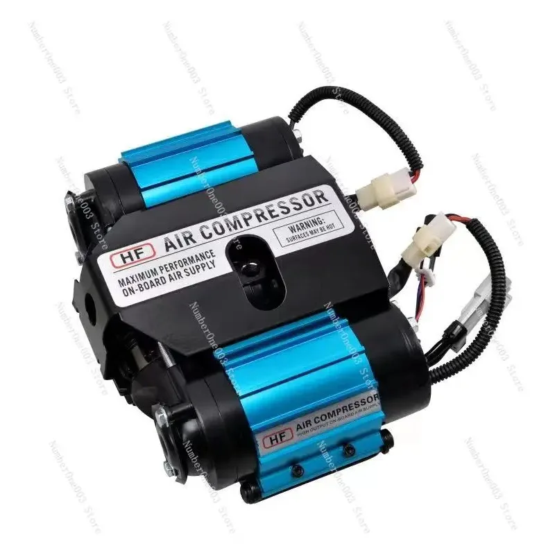 Double Cylinder Air Pump HF Pump Vehicle Double Cylinder Air Tire Pressure Gauge with Hose