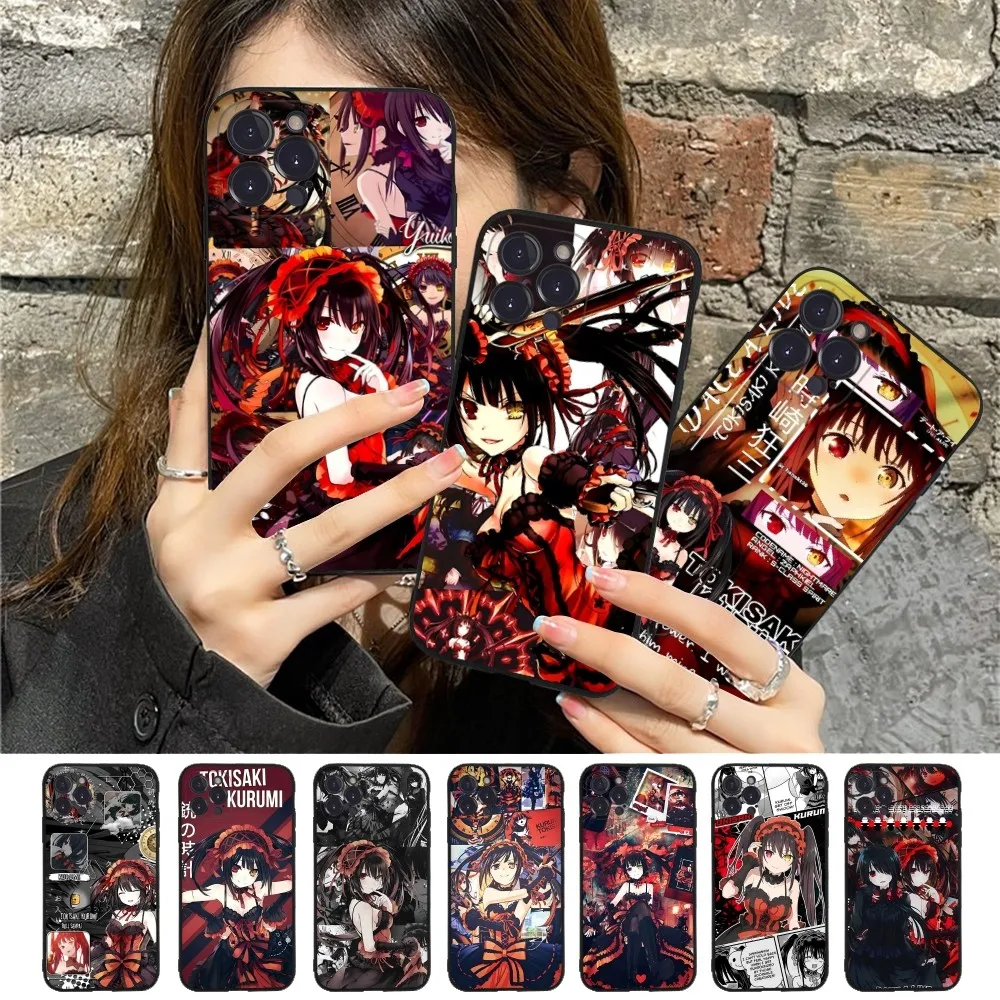 Date A Live Tokisaki Kurumi Phone Case For IPhone 16 15 14 11 12 13 Mini Pro XS Max Cover 6 7 8 Plus X Funda Shell