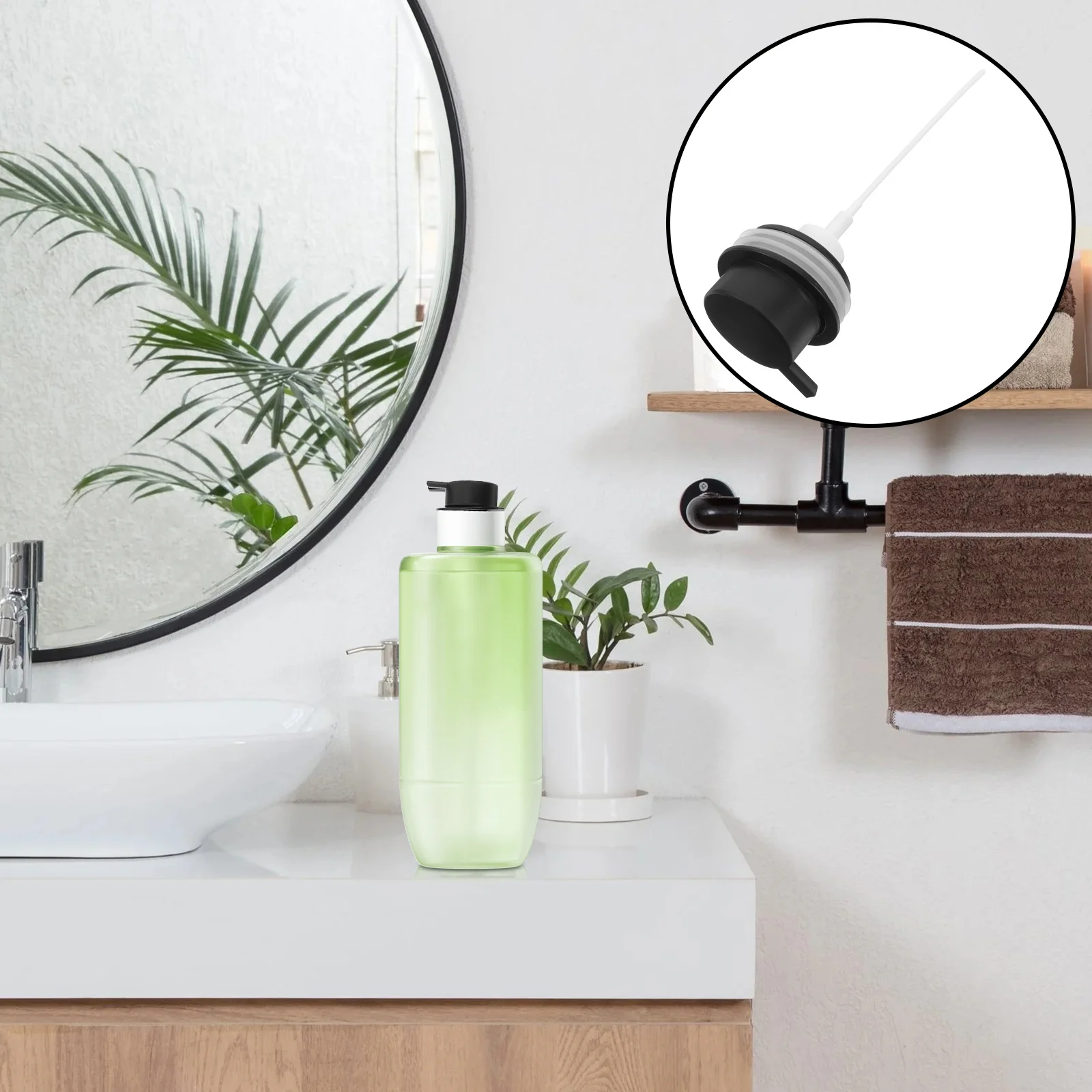 

Foaming Soap Dispenser Pump Plastic Foam Pump Head Replacement for Bathroom Shower Gel Soap Bottles Home Office Counter Use