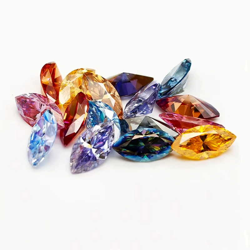 Top Moissanite Stone Colors Marquise cut 1-3.0ct Pass Diamond Tester Moissanite Loose Stones With GRA Certificate