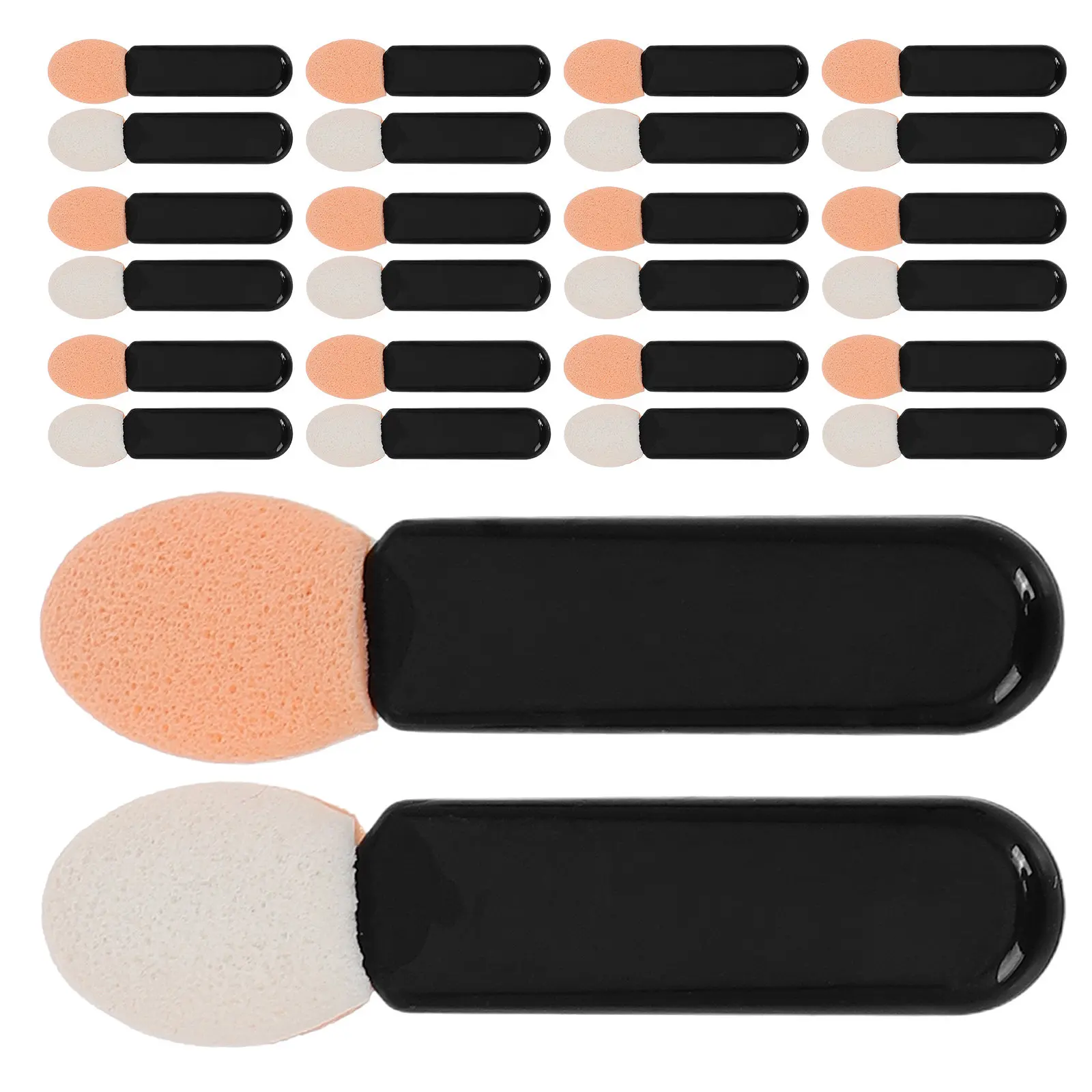 100Pcs Mini Eyeshadow Brush Set Compact Multi-Use Makeup Applicator for Powder Liquid Cosmetics Seamless Blending on-The-Go