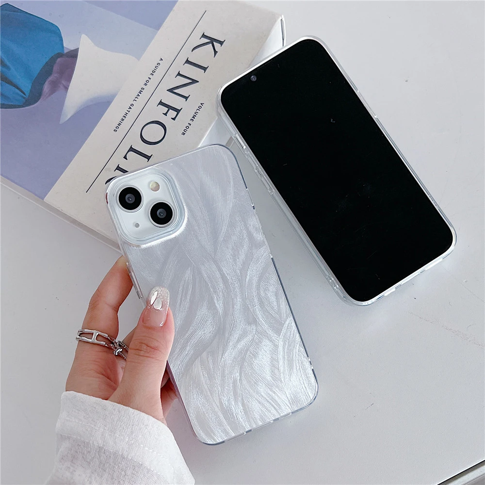 Роскошный чехол с серебряным пером и лазерным блеском для Xiaomi Redmi Note 14 Pro 5G 14 Pro Plus Note 14 13 Pro, противоударная задняя крышка для телефона