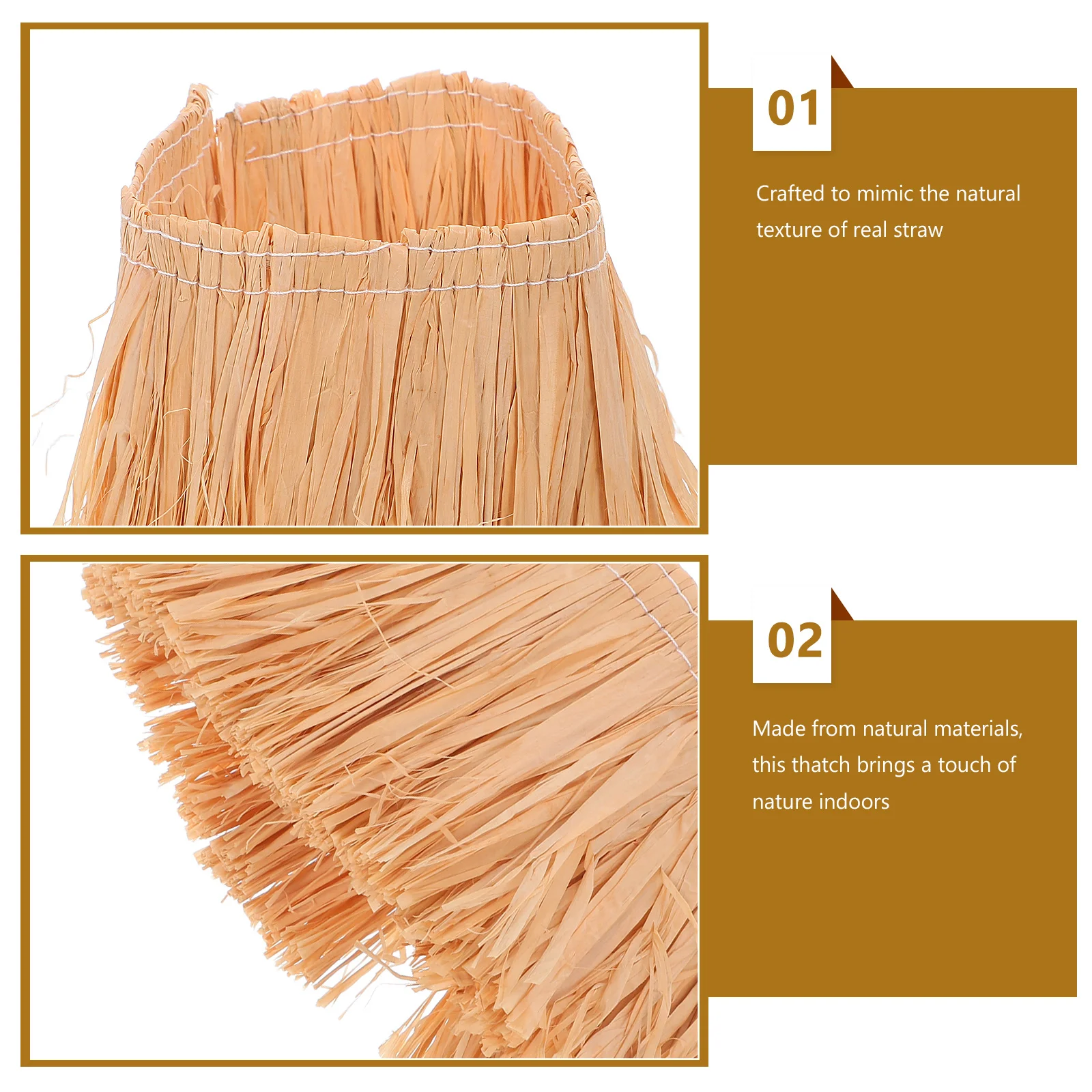 6 stks Kunstmatige Dakbedekkingsrollen Realistisch Nep Dak Voor Diy Poppenhuis Fairy Garden Decor Faux Riet Dak Materiaal Synthetisch