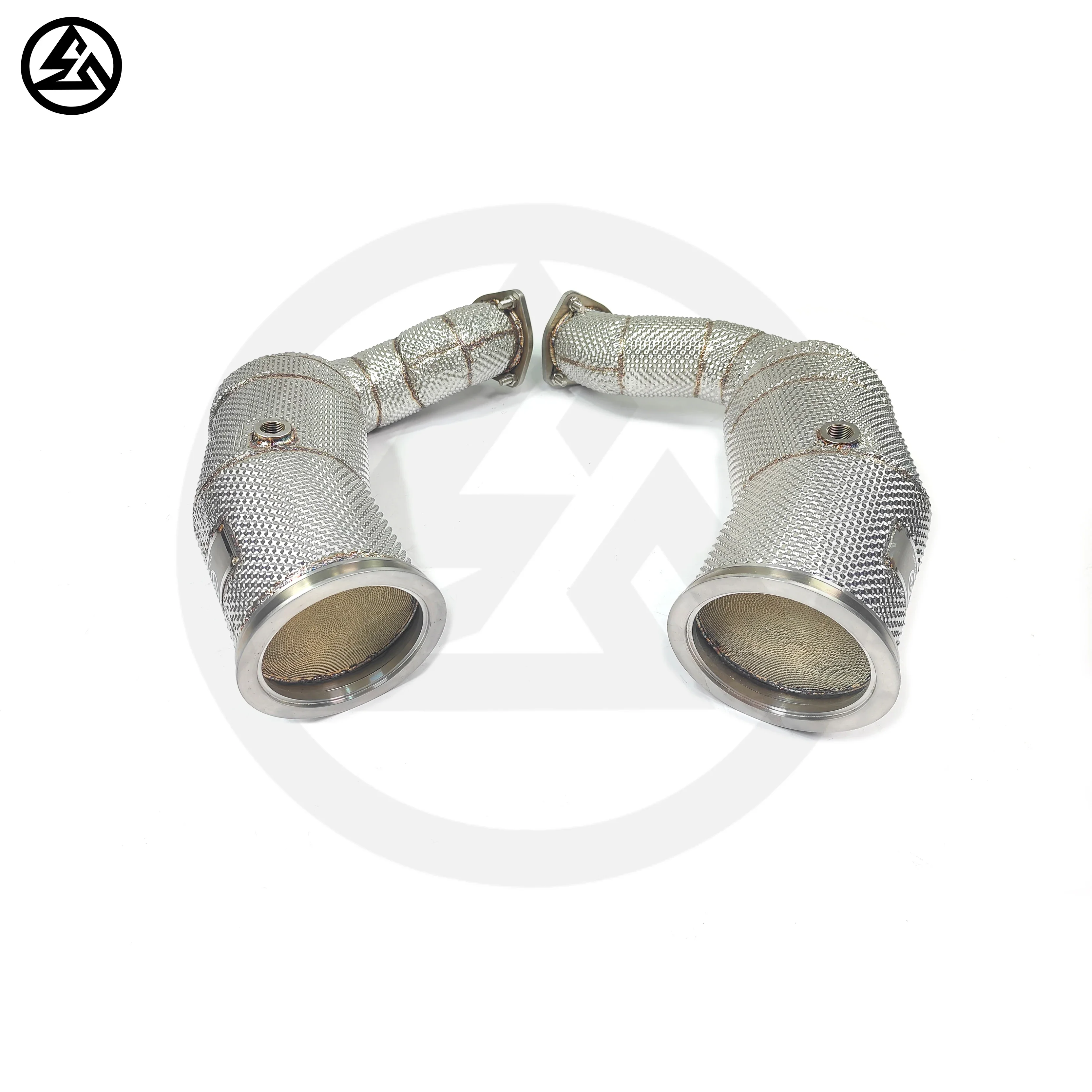 

High Quality High Flow Stainless Steel Sport Cat Downpipe for Porsche Cayenne Turbo 4.0T Catted Downpipe