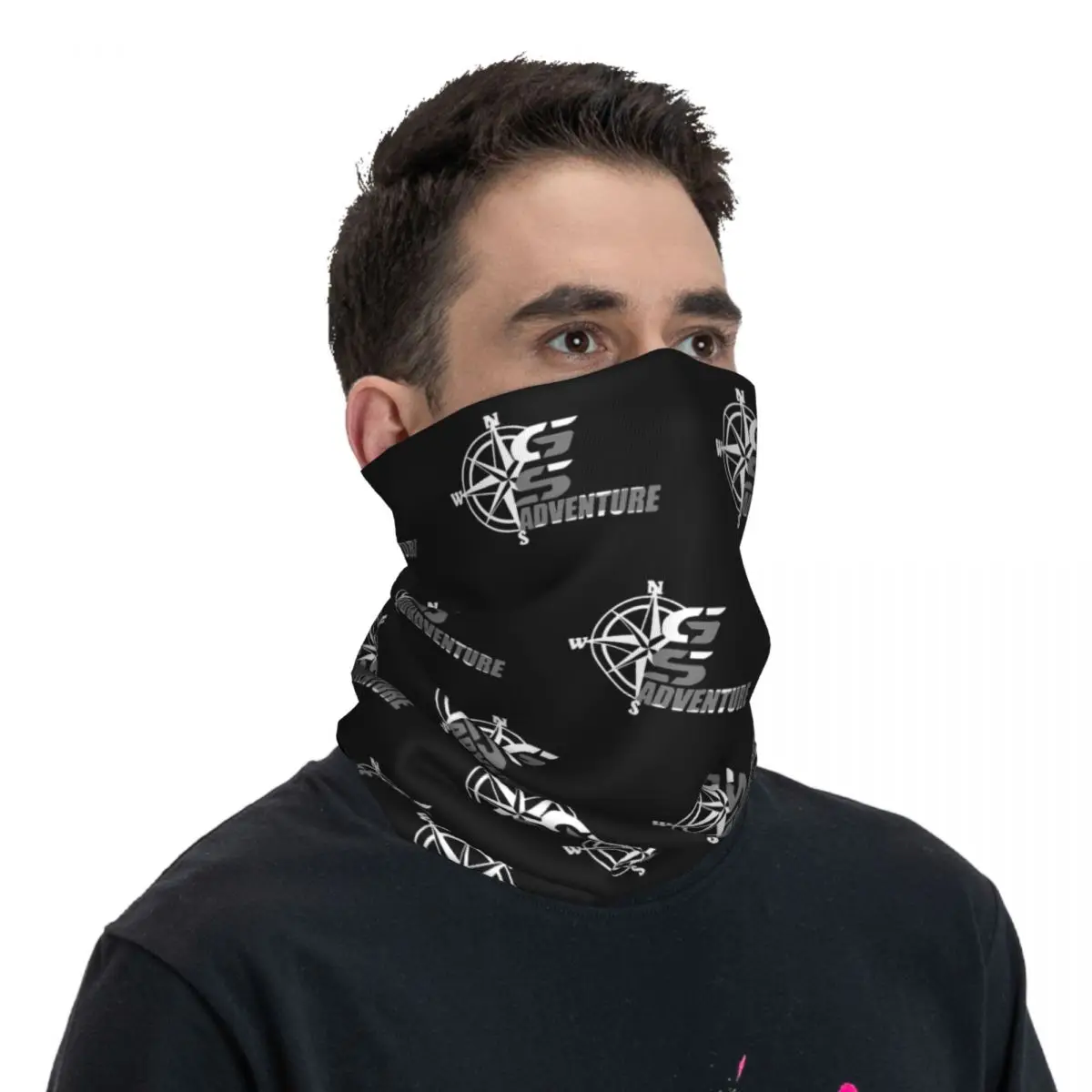 GS Adventure Motorcycle Bandana Neck Gaiter Printed Balaclavas Mask Scarf Multi-use Headband Riding for Men Women Adult Washable