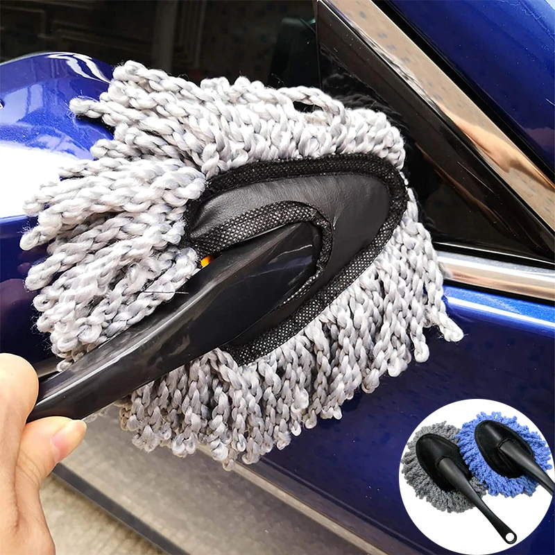 Set Di 2 Spazzole Morbide Per Pulizia Auto - Per Lucidare Pneumatici, Interni E Sedili - Impugnatura Ergonomica