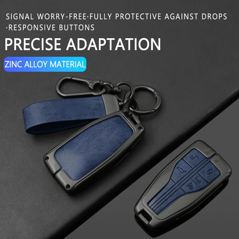 Durable Metal Leather Key Case, For Hongqi HS5 H5 H9 HS7 H7 L5 HS3 L9 Protective Remote Control Car Key Cover Gadget Funda Llave