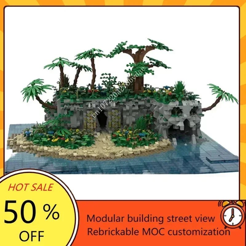 2855PCS Moc Space Movie Series The Island Model Building Blocks Beach Technology DIY Collection Assembly Puzzle Brick Toys Gifts