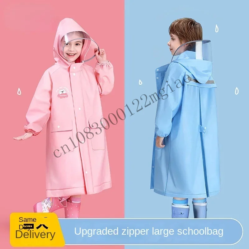 EVA Children'S Raincoat Non Disposable With Schoolbag Position Boys And Girls Cartoon Baby CMM221