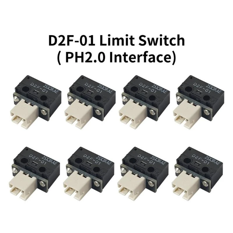 8PCSスモールD2F 01リミットスイッチERCF V2エンドストップPH2.0 3Dプリンター用コネクタ