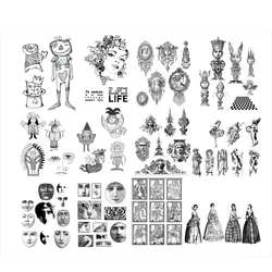 Eyes /head/girls /skull Transparent Clear Silicone Stamp/Seal for DIY scrapbooking/photo album Decorative clear stamp A0383