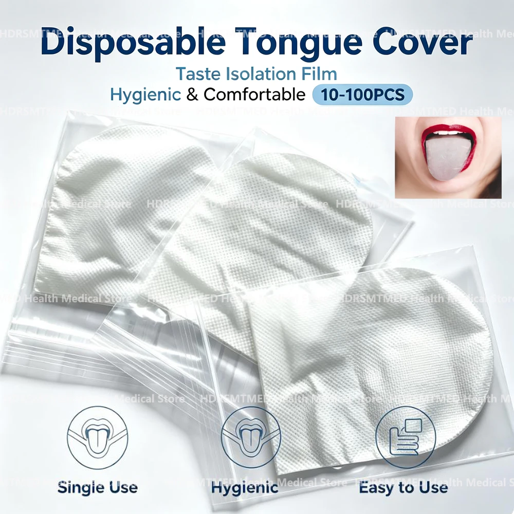 10-100pcs Disposable Tongue Covers Medicinal Oral Tongue Protectors Block Bitter Taste Avoidance Covers for Adults Children
