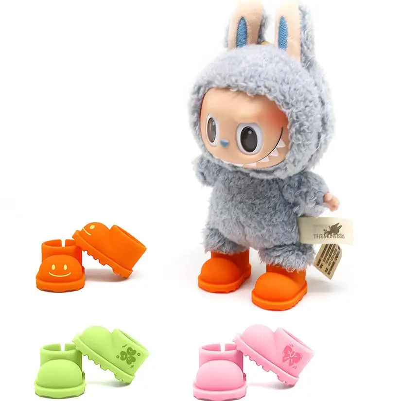 For 17cm labubu Shoes Suitable for 10/15 Cotton Dolls outfit Boots Toys Casual Sports Rain shoes Dolls Accessories