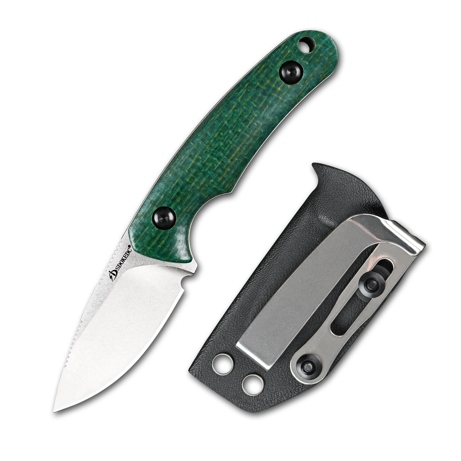 Premium SDOKEDC DC53 Steel EDC Cutting Knife, Non Slip Micarta Handle, Durable Multifunctional Hand Tool for Camping Outdoor