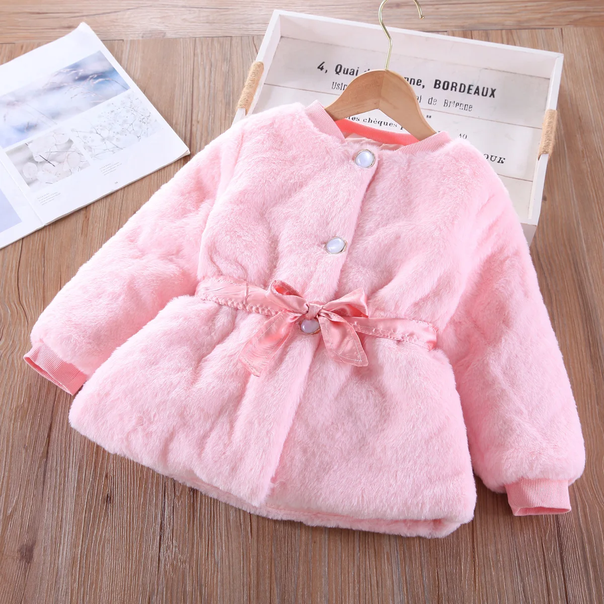 

Girls Fashion Coats Winter 2026 Children Thick Velvet Long Jackets For Baby Girl Warm Tops Clothes Outerwear Kids Fur Outfits 3Y