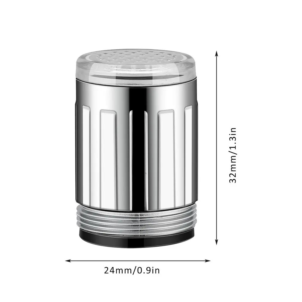 Novelty Design 7 Color RGB Colorful LED Light Water Glow Randomly Change Colors Stainless Steel Faucet Tap