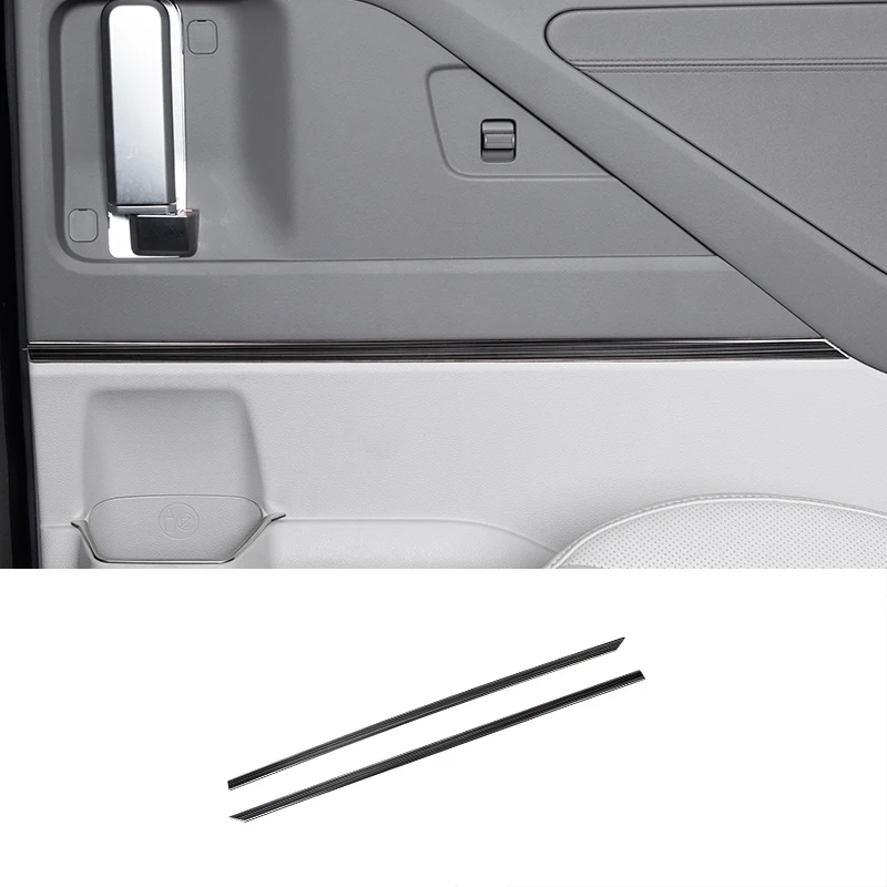 Car Rear Row Door Board Strip Trims Style for Hyundai Custin Custo 2021 2022 2023 2024 Interior Accessories Modify Kit Auto