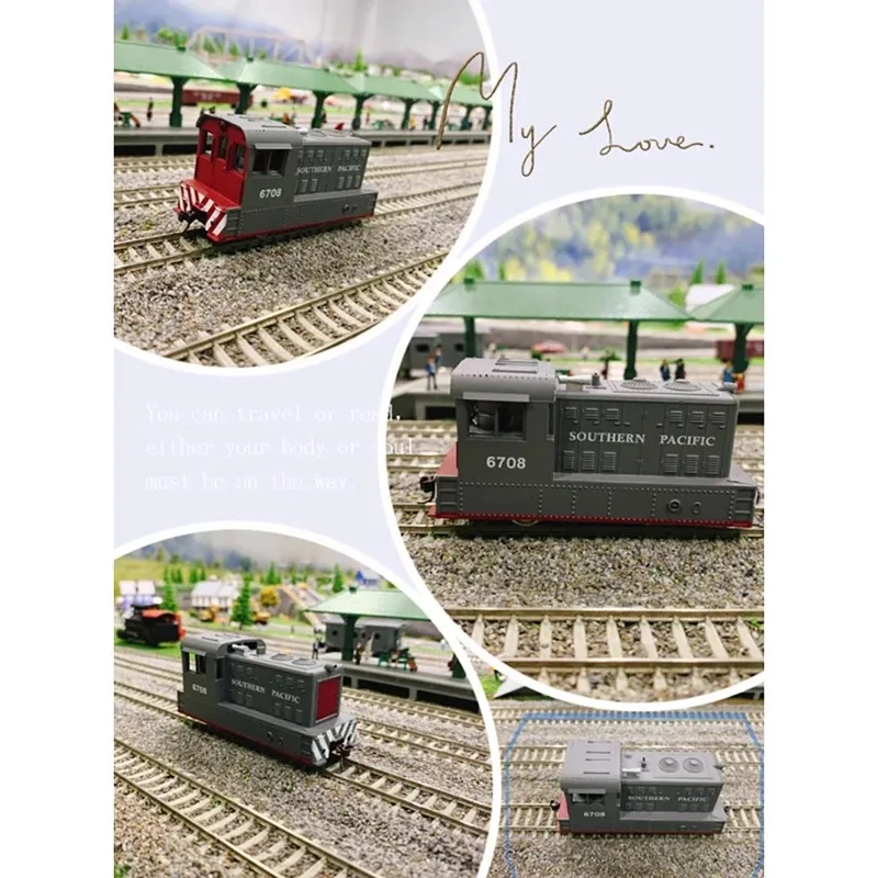 Modelo de tren con locomotora diésel a escala HO 1:87 HF MDT, con accesorios de potencia, recuerdo, exhibición, colección, hobby, regalo.