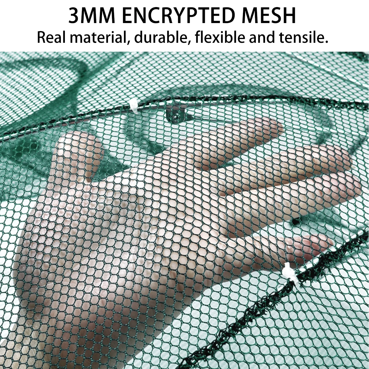 

Fishing Cage Net Striped Bass Mesh Foldable Bait Cast Portable