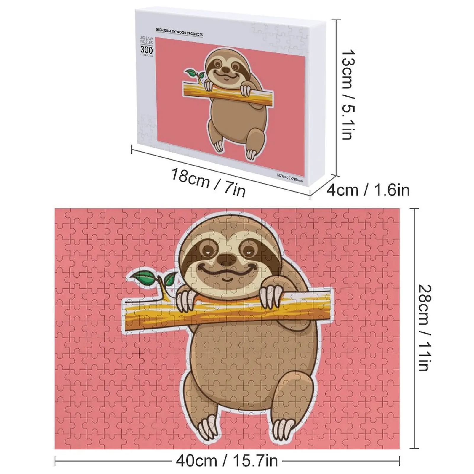 Sloth Jigsaw Puzzle Photo Custom Customized Picture Wooden Compositions For Children Custom Child Puzzle