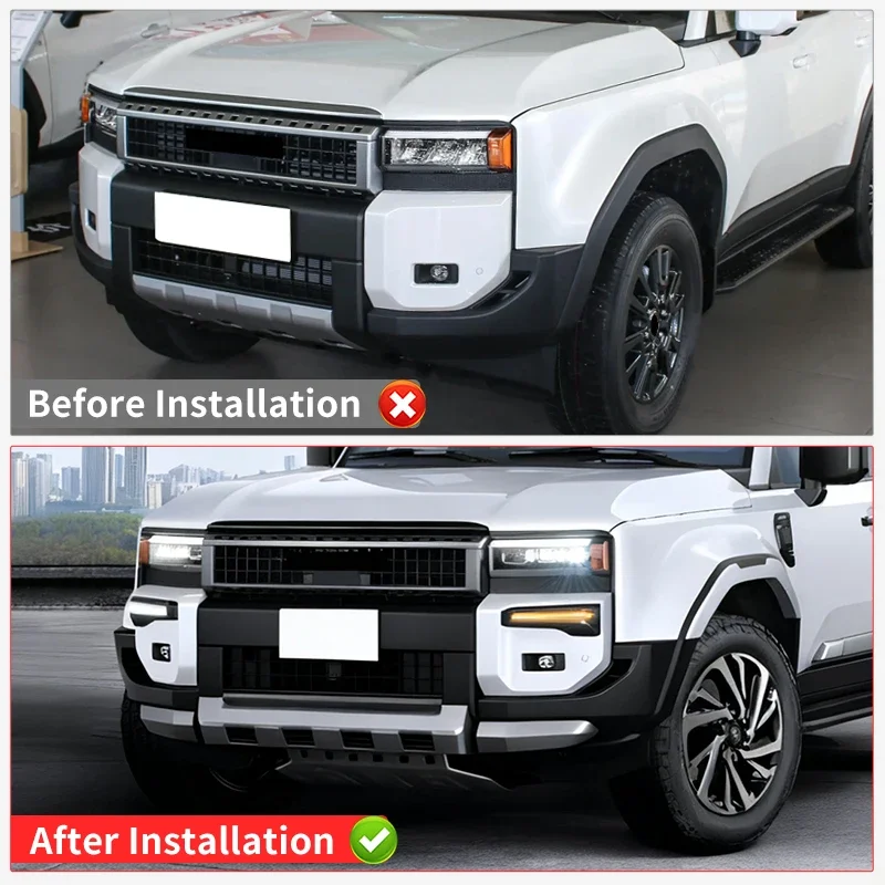 For Toyota Land Cruiser 250 2024 2025 Prado LC250  Front Bumper LED DRL Light Waterproof Dynamic Sequential Lighting Accessories