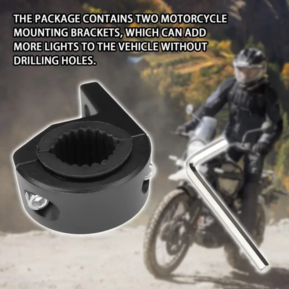 1/2/4pcs Universal Installation Bracket Fog Lamp Spotlight Clip Bracket Motorcycle Spotlight Tube Clip Crash Barrier New 2025