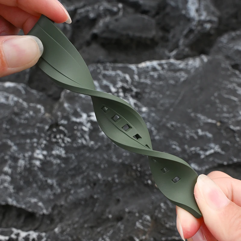 316L 스테인레스 스틸 버클이 있는 튜더 교체 스트랩용 방수 피부 친화적인 22mm FKM 시계 스트랩