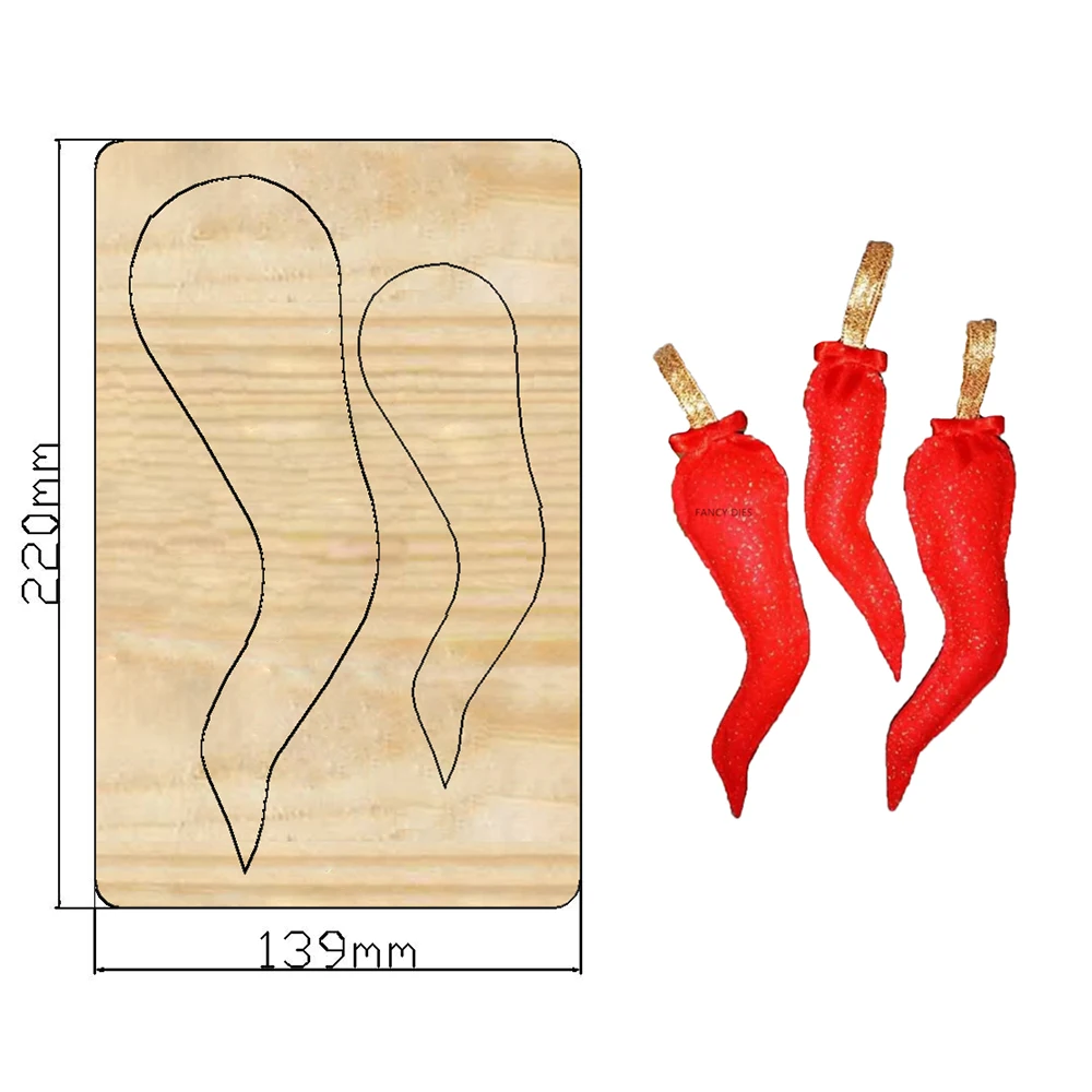 chili Decoration New Cutting Dies Wooden Suitable for Common Die Cutting Machines on the Market