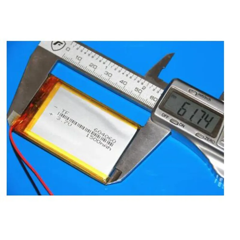 

2Pcs/Lot 604060 3.7V 1500MAh Polymer Lithium Ion Li-po Rechargeable Battery For Drive Recorder Navigator