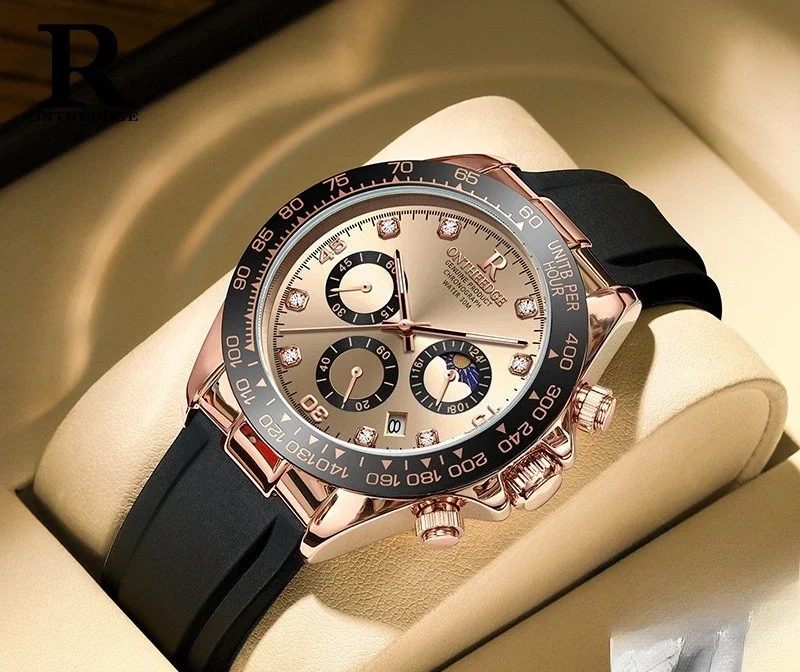 

Fashion Men’s Quartz Watch with Big Dial, Waterproof Luminous Display, Sporty Mechanical Look Timepiece