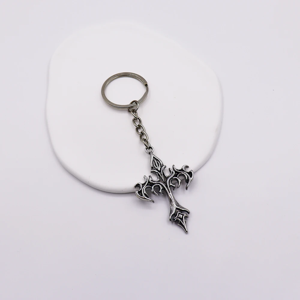 1pcs of cross men\'s alloy keychain key ring accessories bag accessories car keychain pendant