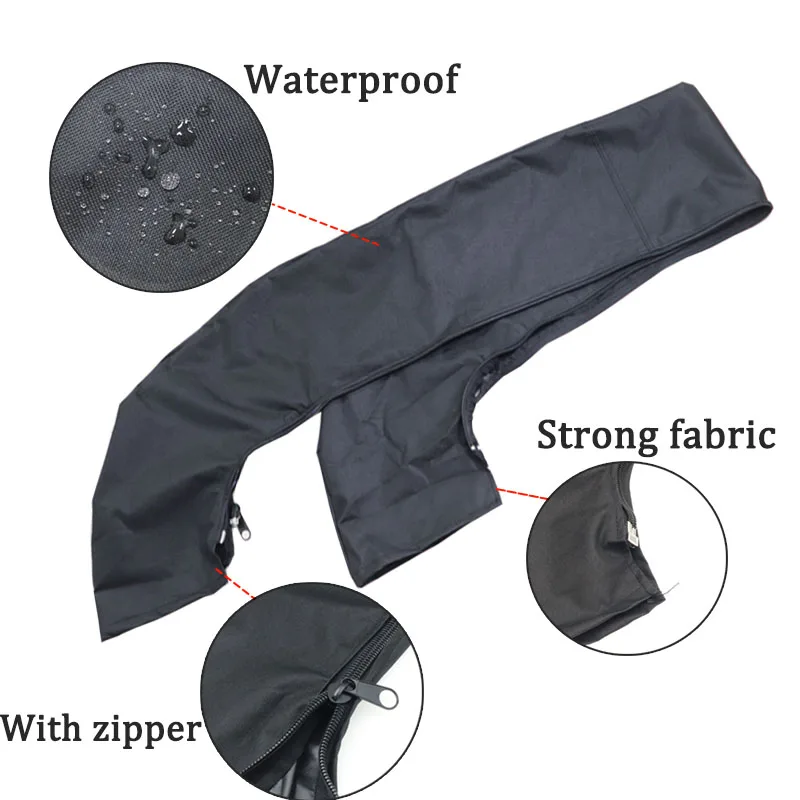 600D 3/4 Bow Bimini Top Boot Cover No Frame Waterproof Yacht Boat Cover With Zipper Anti UV Dustproof Cover Marine Accessories