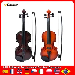 Simulated Violin Music Practice Violin for Beginners Violin Kit Musical Christmas Gifts Exquisite Props Gifts Adjustable Strings