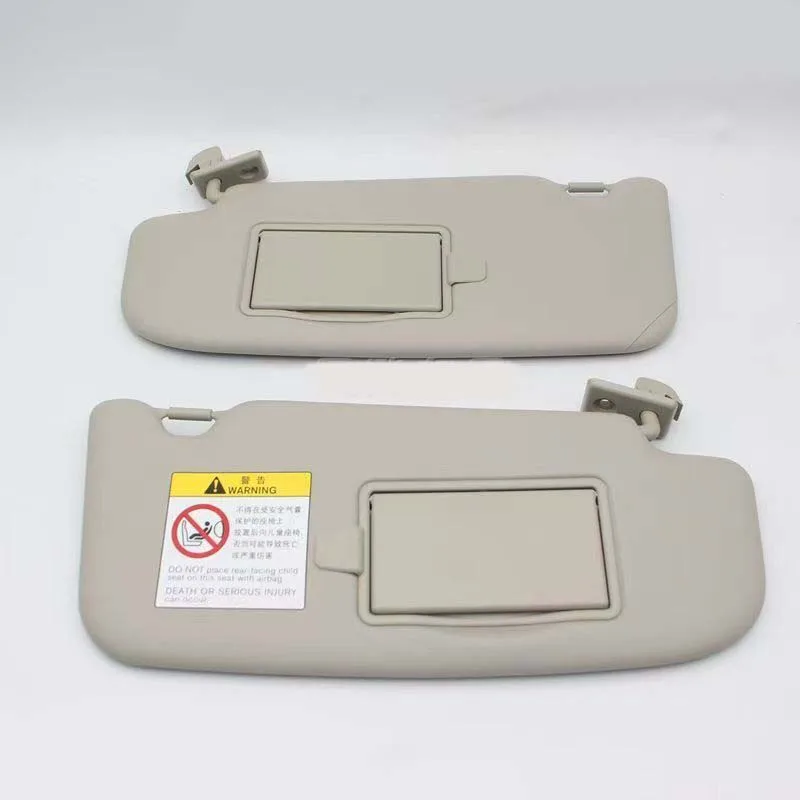 1PC Grey for Nissan Qashqai 2016–2021 Sun Visor with Makeup Mirror Without Lights