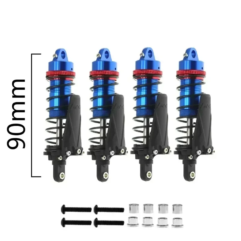 Amortiguador de aceite de Metal, 4 Uds., 90/100/110/120mm, para coche trepador de control remoto 1/10, Axial SCX10 trxs TRX4 Redcat Gen8, piezas de mejora