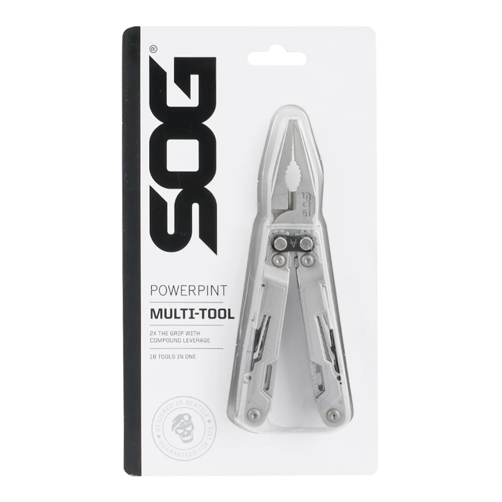 SOG 18 in 1 PowerPint Multi-tool Folding Pliers Mini EDC Pocket Outdoor Camping Survival Equipments Fishing Hand Tools-PP1001-CP