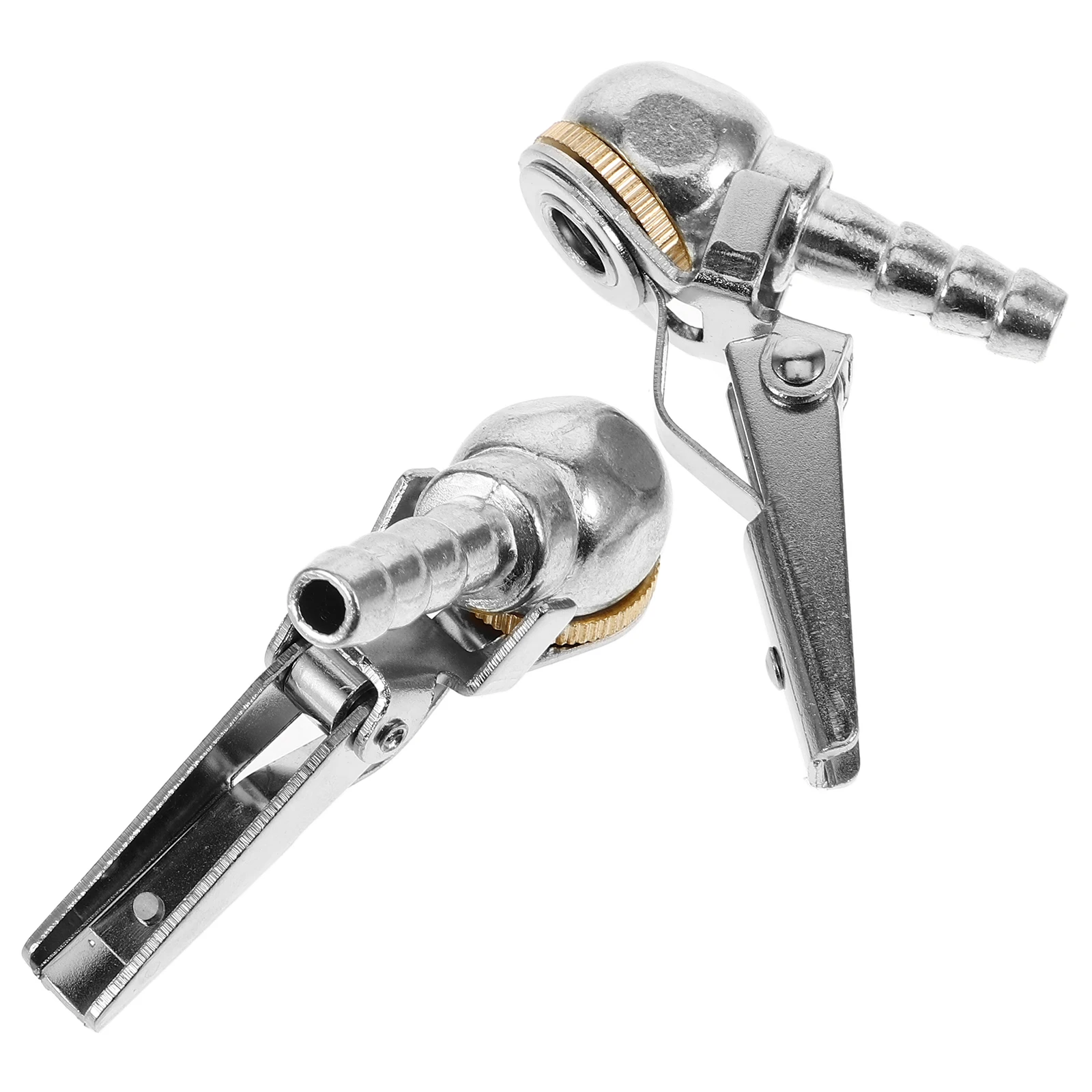 

2 Pcs Tire Air Clip Hose Attachments Number Compressor Accessories Locking Chuck Copper Parts