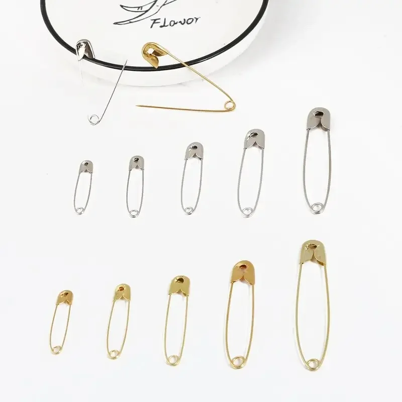 50/100/150pcs Gold Silver Safety Pins 6-12MM Metal Clips DIY Sewing Tools Accessories Pin Brooch Apparel