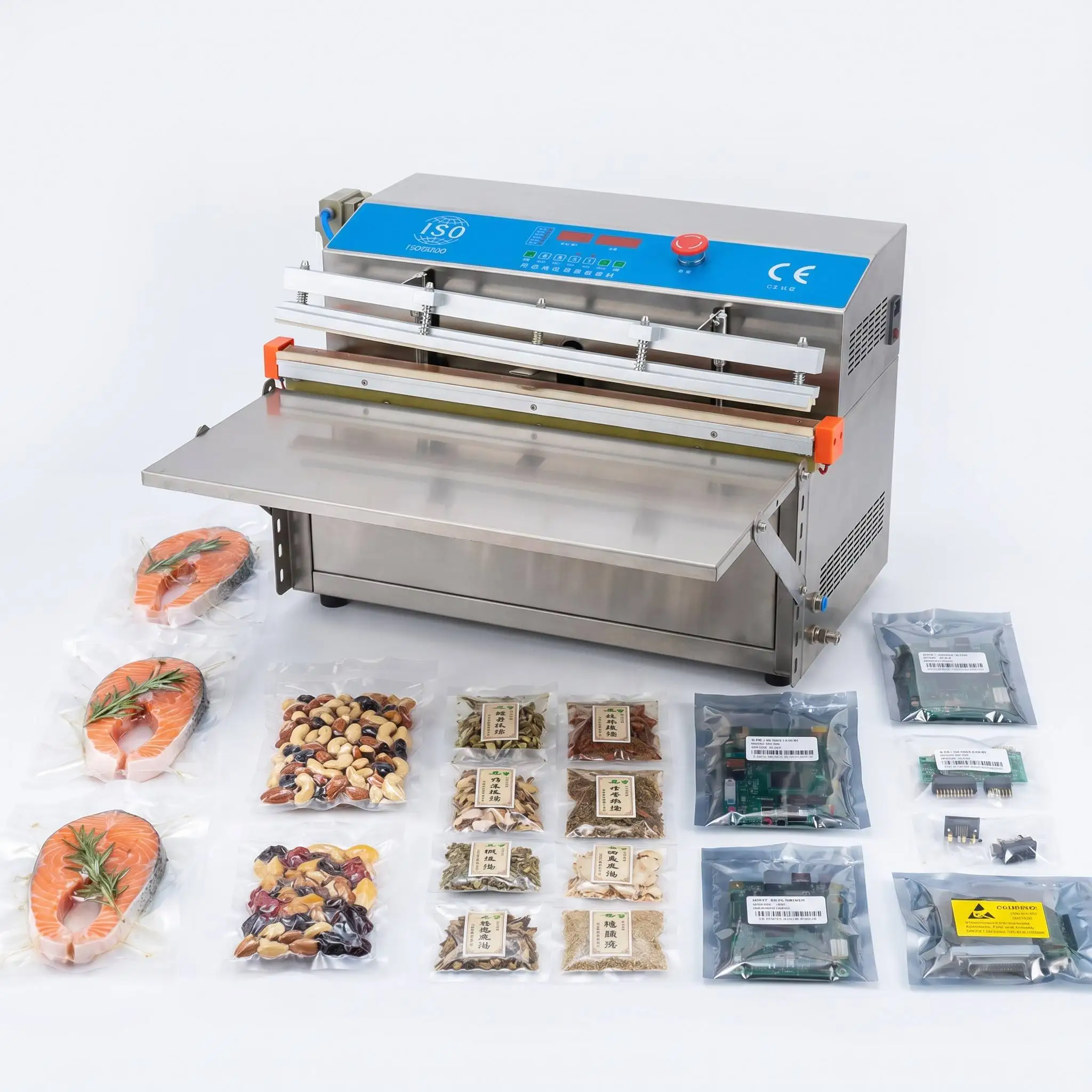 Heavy Duty Automatic Vacuum Packing Machine Desktop 600mm External Electric Pump 0.36KW Stainless Steel for Food Cans Foil Pro