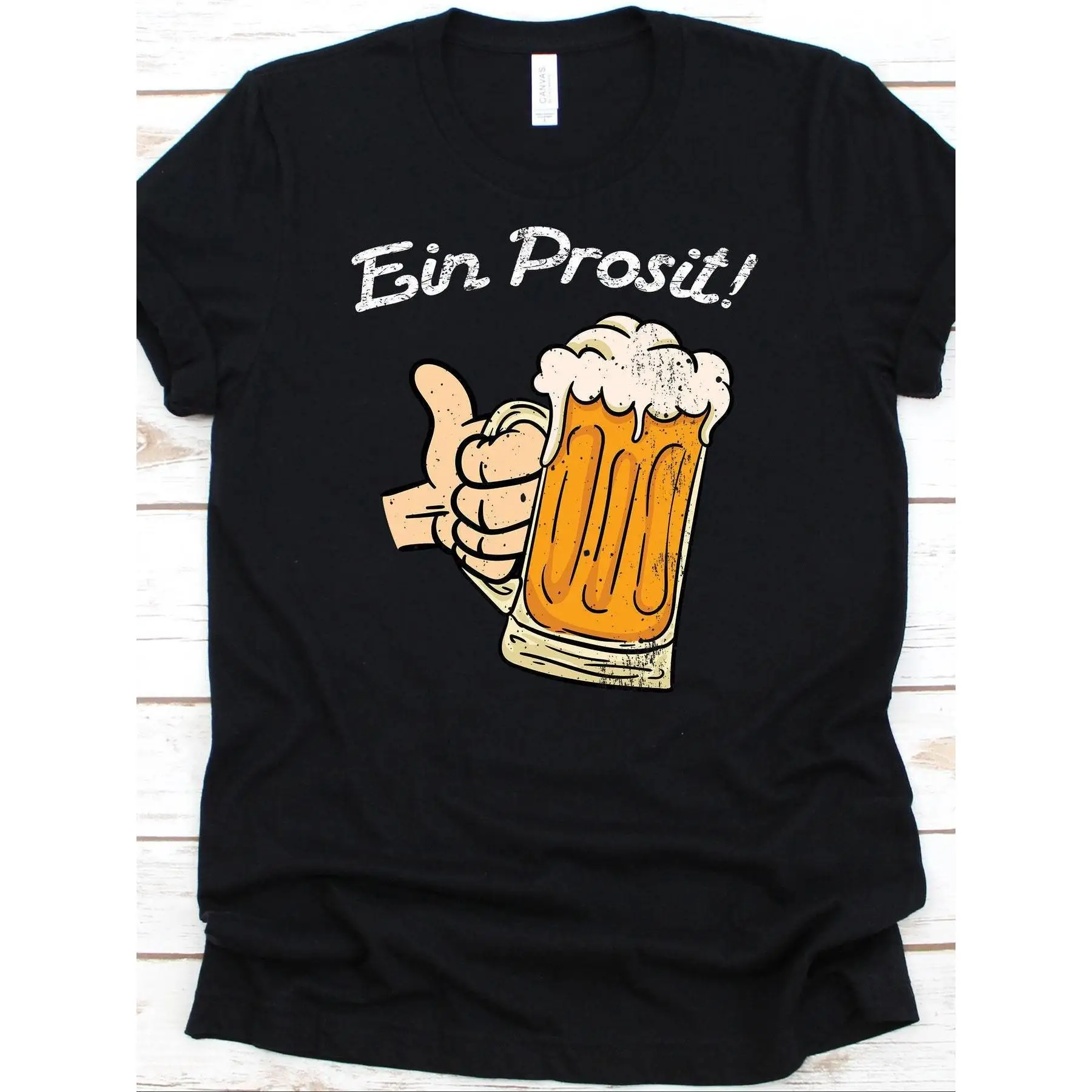 

Unisex "Ein Prosit!" German T-shirt, Oktoberfest Beer Party Graphic Tee, Bavarian Drinking Festival Casual Short Sleeve Top