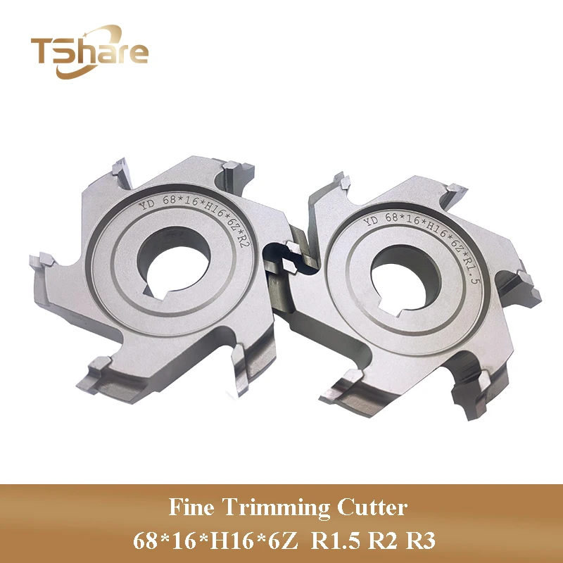 غرامة التشذيب القاطع لآلة النطاقات الحافة ، أدوات النجارة ، الأنماط المشتركة ، 68*16 * H16 * 6Z R1.5/2/3 ، 2 قطعة #1