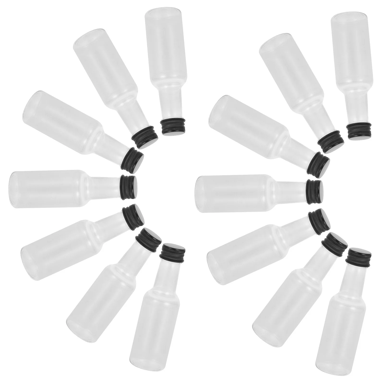 

24pcs Mini Liquor Bottles 50Ml Empty Plastic Bottles Aluminum Caps For Fruit Wine Milk Tea Party Favors Portable Kitchen